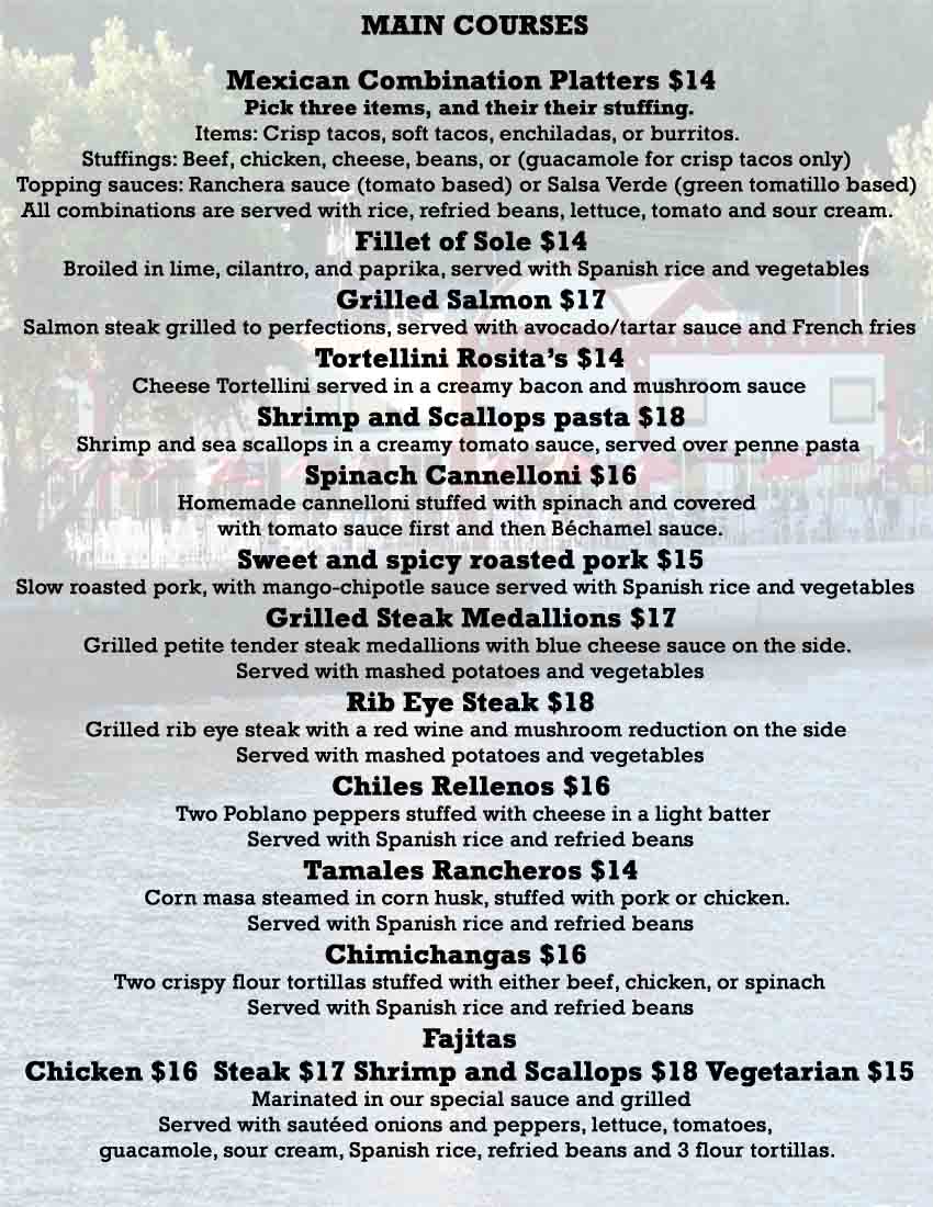 Diner Menu 1