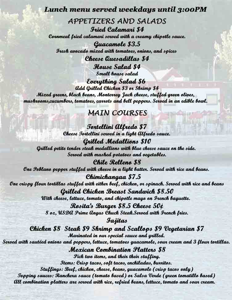 Lunch Menu 